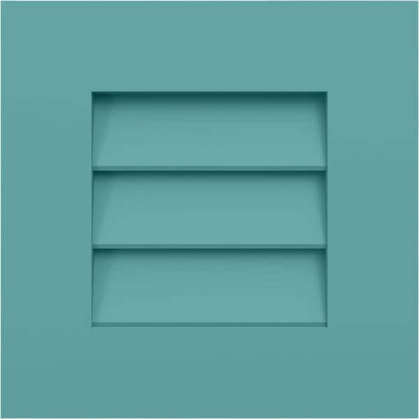 Ekena Millwork 12 in. W x 12 in. H EnduraCore Composite Louver Shutters Sample, Pure Turquoise
