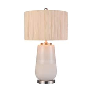 Maxton 27 in. White Glazed Table Lamp