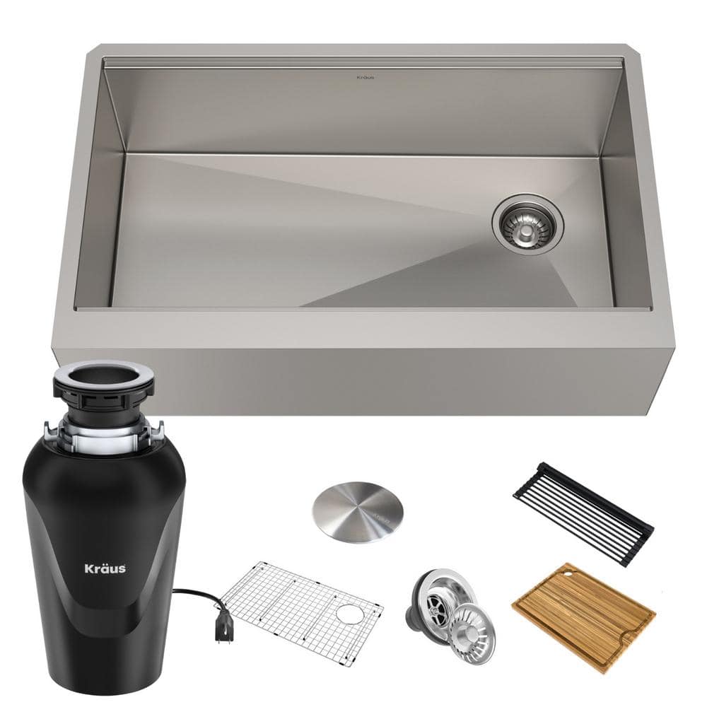 Kraus KWT321-15-316 Kore Outdoor Drop in Stainless Steel Square Single Sink