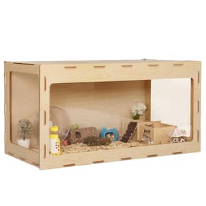 Wooden Hamster Cage Small Animal Hutch with Large Run Space