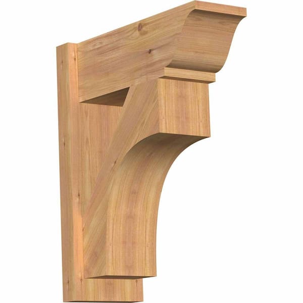 Ekena Millwork 8 in. x 24 in. x 20 in. Western Red Cedar Westlake Traditional Smooth Outlooker