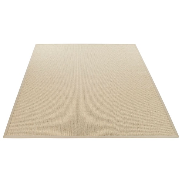 Natural Fiber 10 ft. x 14 ft. Light Gray Solid Color Area Rug