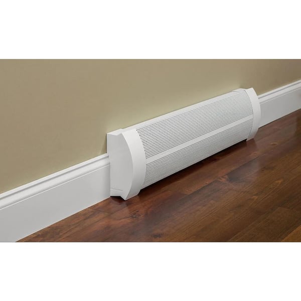 Baseboarders® Basic Series 4 ft Steel Easy Slip-on Baseboard Heater Cover,  White