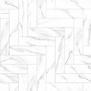 Elegance White Subway 3.15 in. x 12.99 in. Matte Porcelain Marble look Floor and Wall Tile (9.04 sq. ft./Case)