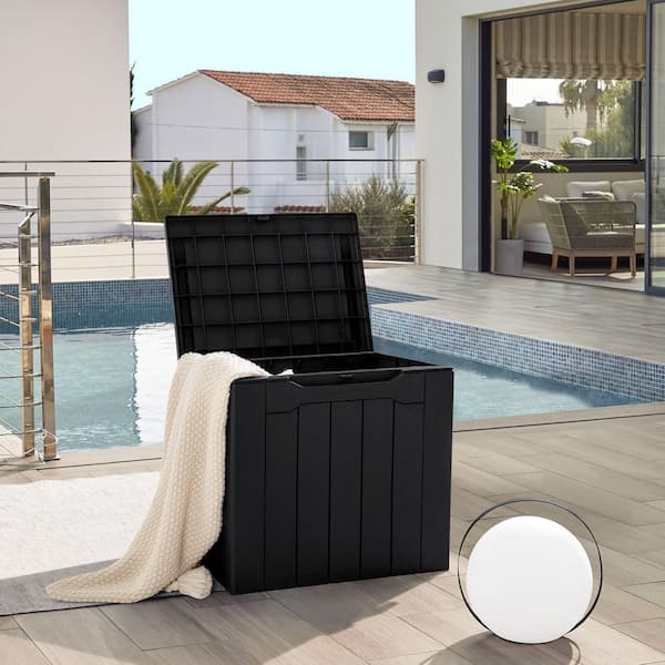 22 in. W x 16 in. D x 20 in. H 31 Gal. Resin Deck Box Waterproof