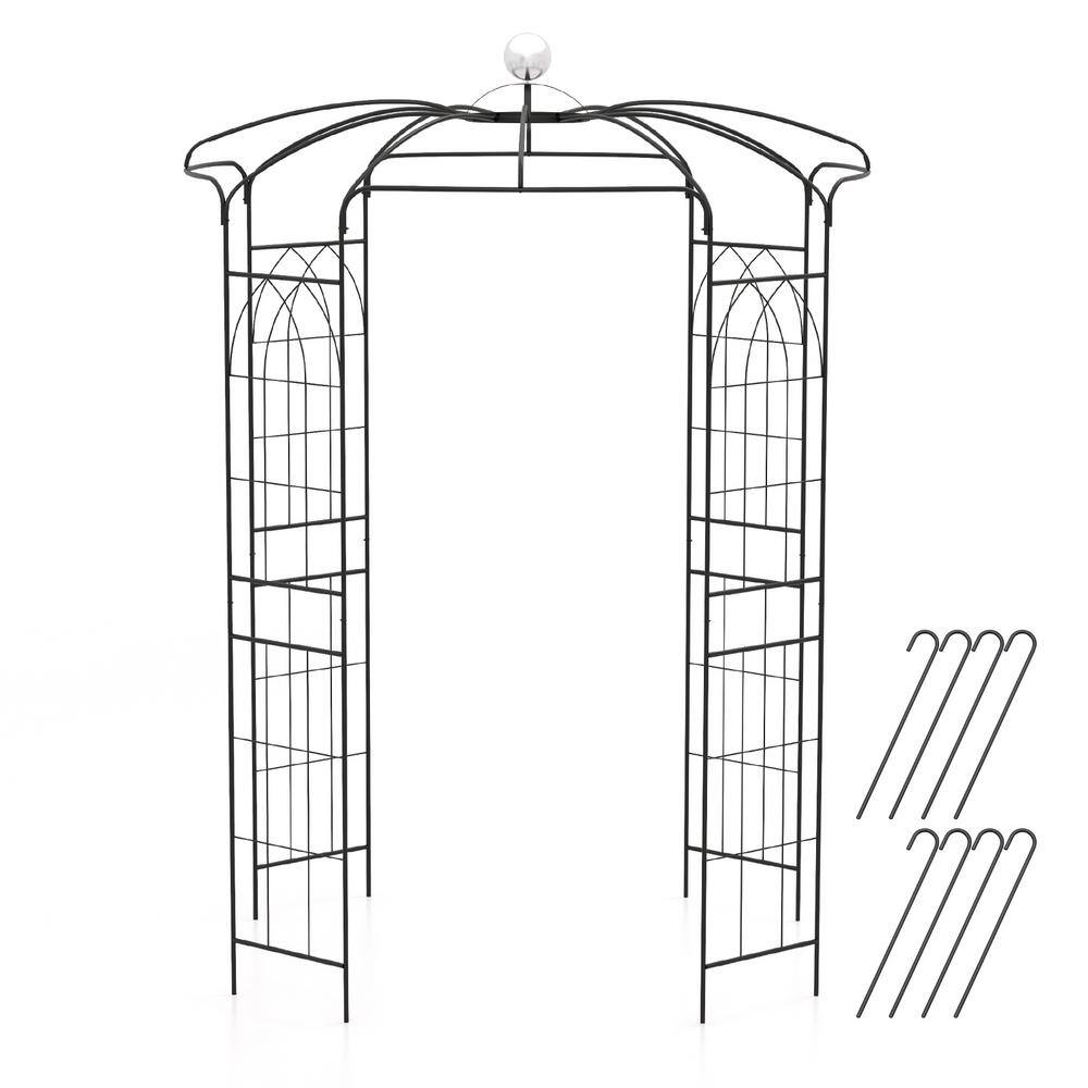 ANGELES HOME 81 in. x 81 in. Birdcage Shape Gazebo for Climbing Plants ...