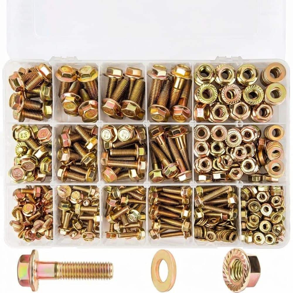 521 Pieces Metric Flange Bolts Assortment Kit M6 M8 M10 Class 8.8 Alloy Steel Serrated Hex Cap Bolts Nuts Washers price history on PriceWatchPro