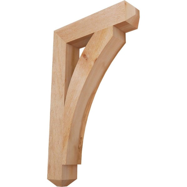 Ekena Millwork 4 in. x 32 in. x 20 in. Western Red Cedar Thorton Craftsman Rough Sawn Bracket