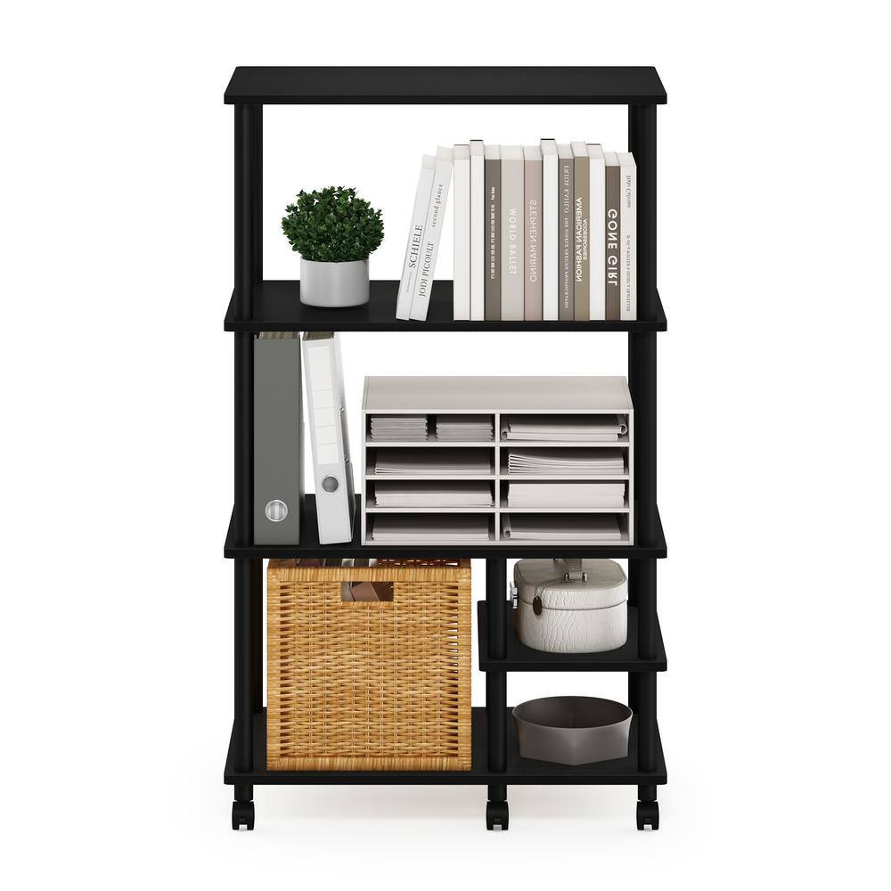 Americano Black 5-Shelf PVC and Manufactured Wood Storage Unit