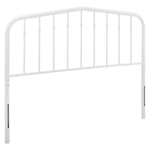 Lennon White Queen Metal Headboard