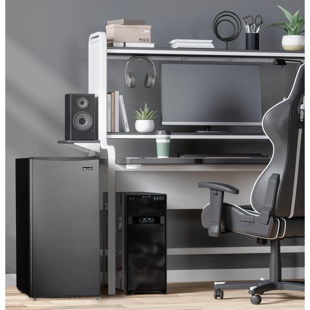 Compact Silver Energy Star Mini Refrigerator with Freezer