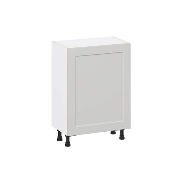 Galveston 24 in. W x 14 in. D x 34.5 in. H Assembled Shaker Base Kitchen Cabinet in Light Grey with 3-Inner Drawers