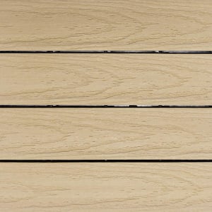 UltraShield Naturale 1 ft. x 1 ft. Quick Deck Outdoor Composite Deck Tile Sample in Japanese Cedar