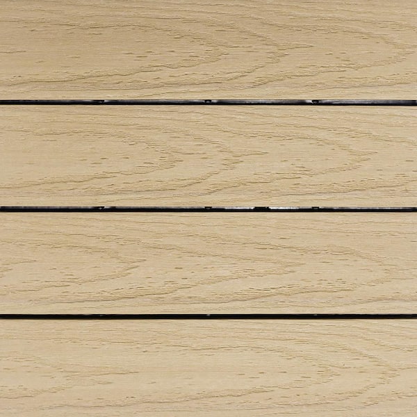 NewTechWood UltraShield Naturale 1 ft. x 1 ft. Quick Deck Outdoor Composite Deck Tile Sample in Japanese Cedar