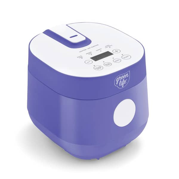 GreenLife Go Grains 4-Cup Electric Grains and Rice Cooker in Very Peri