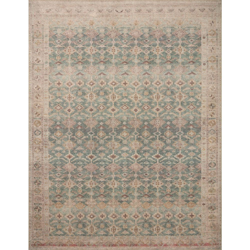 Aubrey 7 ft. 6 in. x 9 ft. 6 in. Aqua / Sand Traditional Area Rug price history on PriceWatchPro
