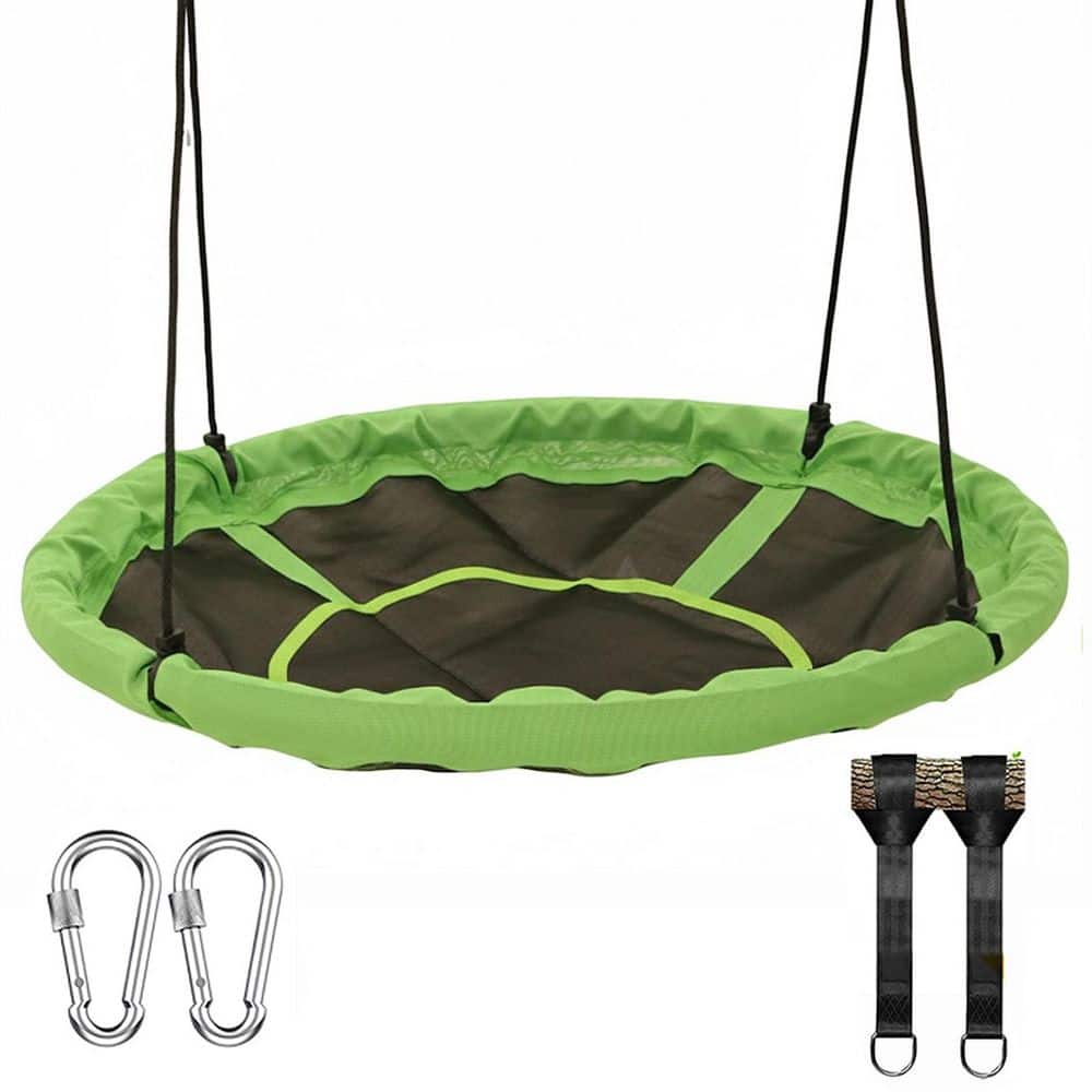 MISOPILY 48in Saucer Tree Swing 1-Pack with Adjustable Straps for