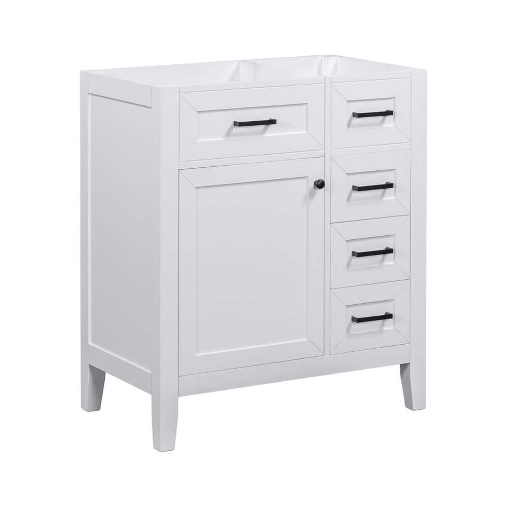 29.52 in. W x 17.71 in. D x 35.00 in. H Freestanding Bath Vanity Cabinet without Top in White price history on PriceWatchPro