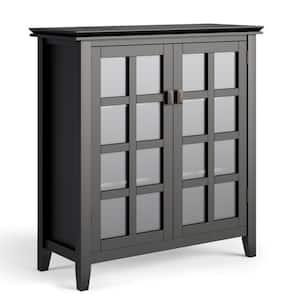 Artisan Solid Wood 38 in. Wide Transitional Medium Storage Cabinet in Black