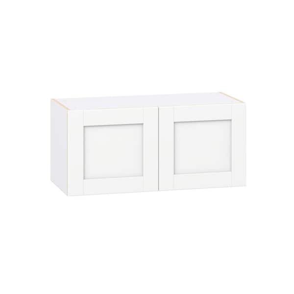 Milton 33 in. W x 14 in. D x 15 in. H Assembled Shaker Wall Bridge Kitchen Cabinet in Bright White