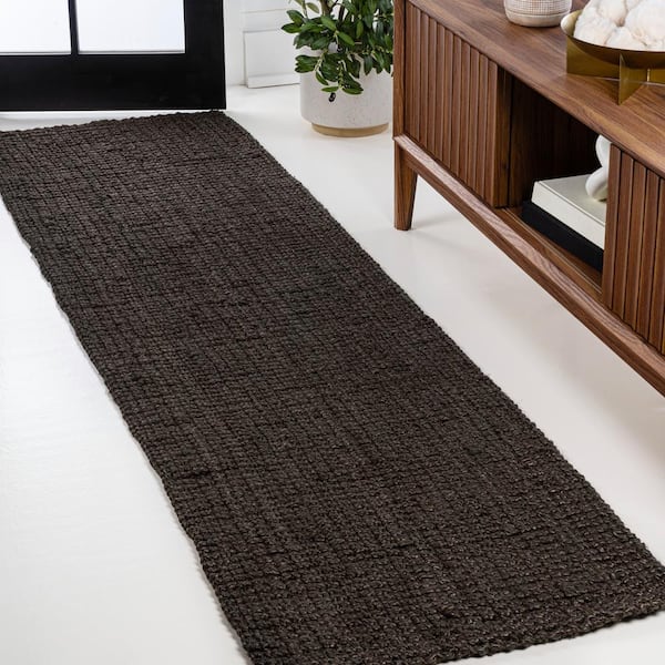 JONATHAN Y Pata Hand Woven Chunky Jute Brown 2 ft. x 8 ft. Runner Rug