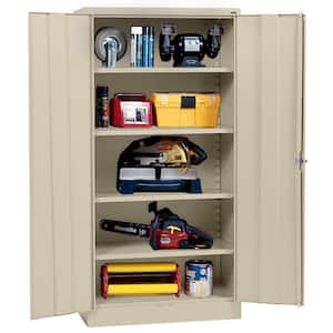 Steel Freestanding Garage Cabinet in Putty (36 in. W x 72 in. H x 18 in. D)