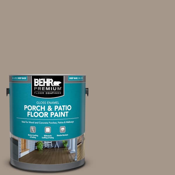 BEHR PREMIUM 1 gal. #N220-4 Shiitake Gloss Enamel Interior/Exterior Porch and Patio Floor Paint