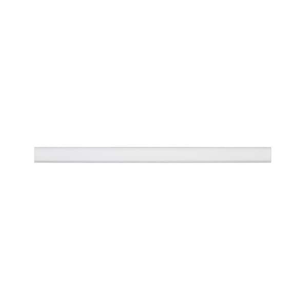 Jeffrey Court Thassos White .75 in. x 12 in. Polished Marble Wall Pencil Tile (1 Linear Foot)