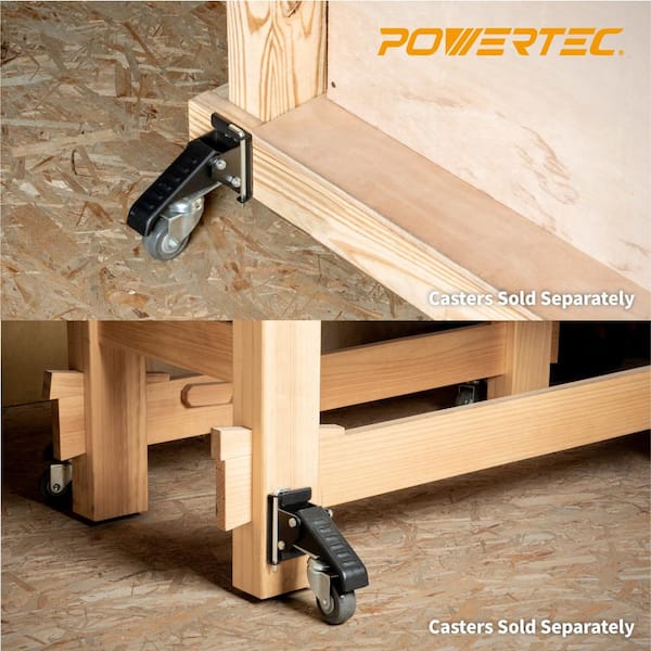 2-3/4 in. x 3-3/4 in. Quick-Release Caster Plates (4-Pack)