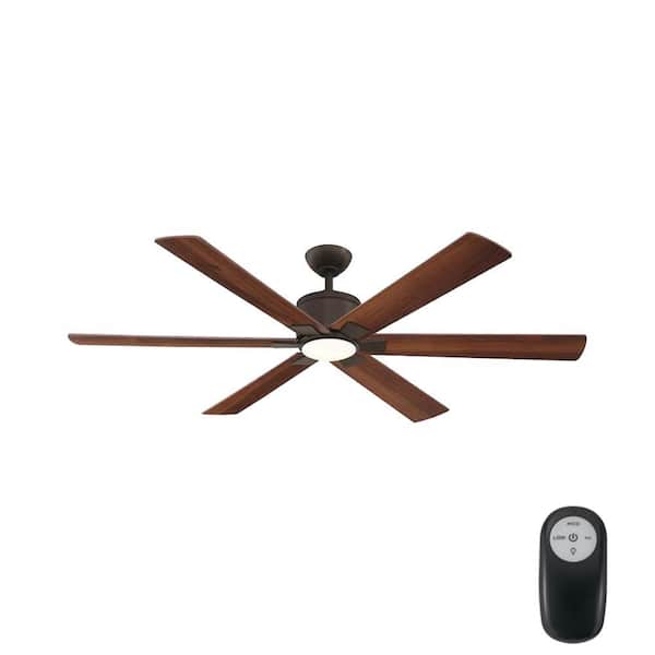 Home Decorators Collection Renwick 60 in. Integrated LED Indoor Oil Rubbed Bronze Ceiling Fan with Light Kit and Remote Control