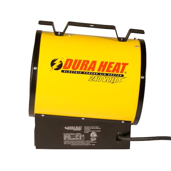 DuraHeat Remote Controlled, 3750 Watt, 12,800 Btu, 220 Volt Mountable Or  Portable Electric Fan Forced Air Heater EUH4000R - The Home Depot