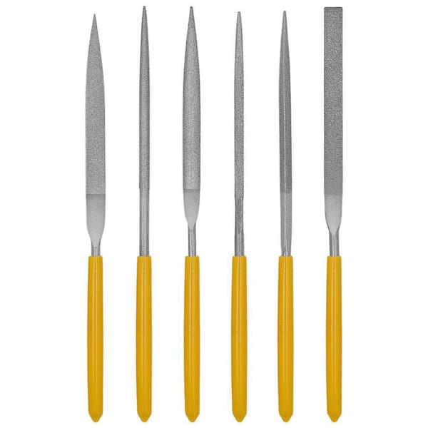 ZENPORT 6-Piece Diamond File Set Assorted Types, 6.25 in. Long