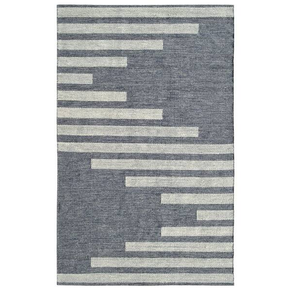 Oak Grey/Ivory 4 ft. x 6 ft. Modern Cotton/Wool Area Rug
