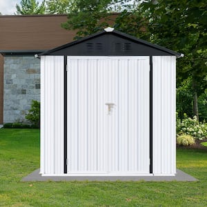 6 ft. W x 4 ft. D Electro-Galvanized Metal Sheds and Outdoor Storage Shed with Lockable Doors, Tool Sheds(24 sq. ft.)