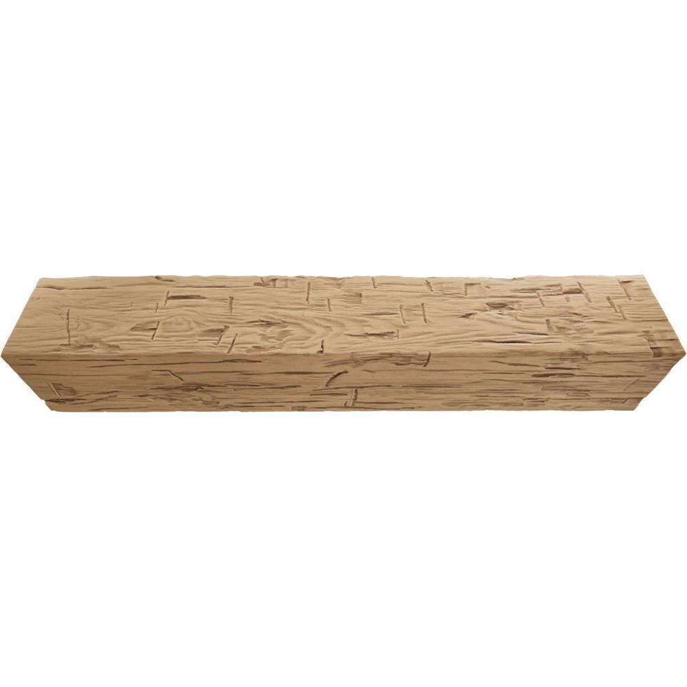 Hand Hewn Dark Brown Faux Wood Ceiling Beam, 4" x 4" x 8'