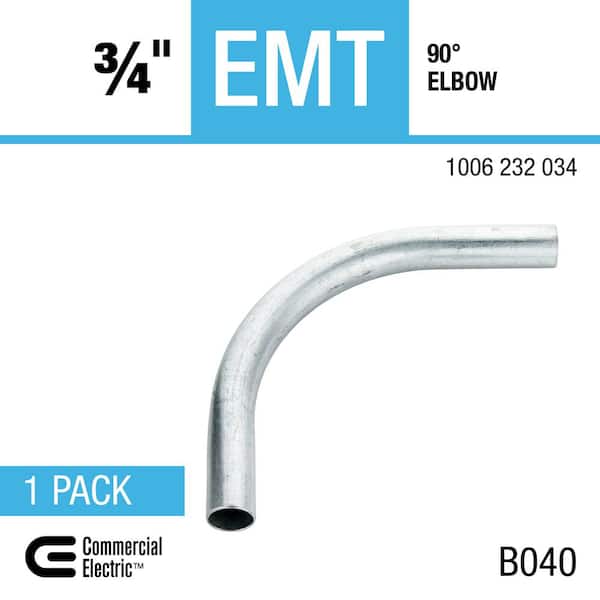 3/4 in. 90-Degree Electric Metallic Tube (EMT) Elbow 3/4 in. 90-Degree Electric Metallic Tube (EMT) Elbow