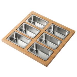 16.75 in. Workstation Kitchen Sink Composite Serving Board Set with Rectangular Stainless Steel Bowls