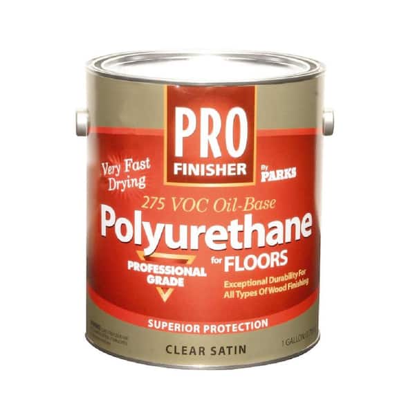 Rust-Oleum Parks Pro Finisher 1 gal. Clear Satin 275 VOC Oil-Based Polyurethane for Floors (4-Pack)