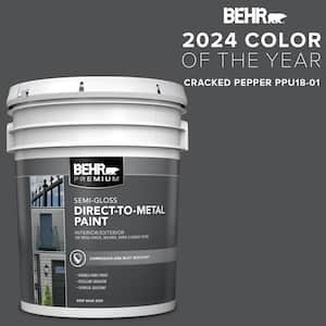 5 gal. #PPU18-01 Cracked Pepper Semi-Gloss Direct to Metal Interior/Exterior Paint