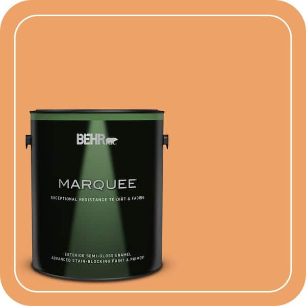 BEHR MARQUEE 1 gal. #270D-5 Adventure Orange Semi-Gloss Enamel Exterior Paint & Primer