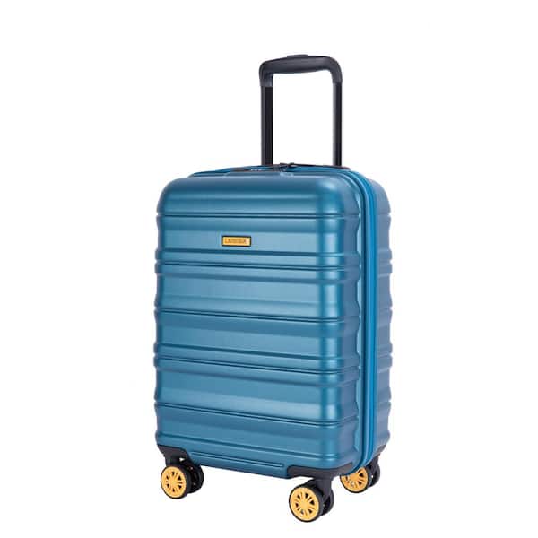 21.2 in. Blue ABS Carry On Luggage Spinner Suitcase with TSA