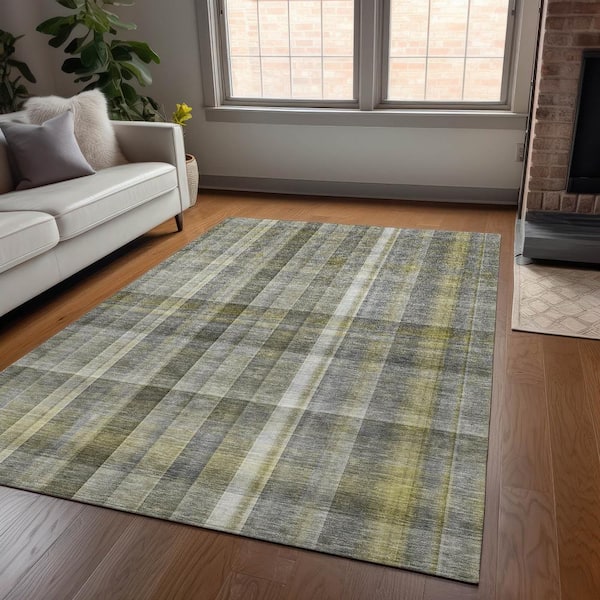 New Small Extra Large Yellow Ochre Washable Non-Slip Long Hall Kitchen Rugs  Mat