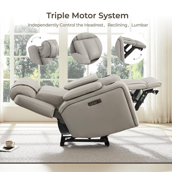Spruce & Spring Corin Grey Zero-Gravity Triple Motors Leather