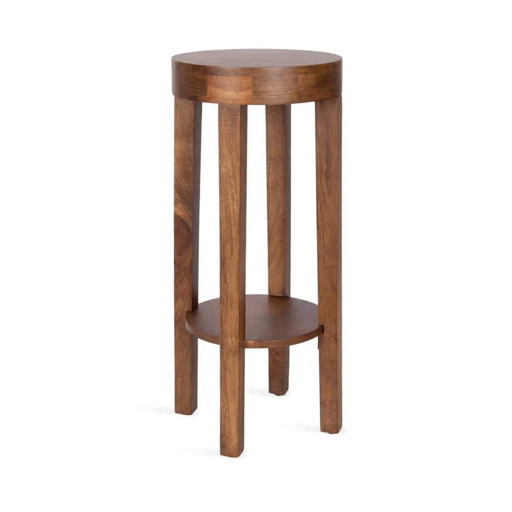 Talcott 12 in. Walnut Brown Round Solid Wood End Table price history on PriceWatchPro
