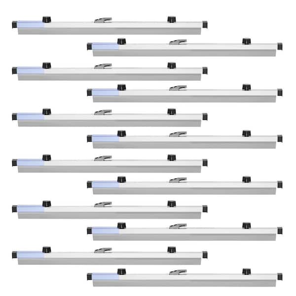 24 In. Blueprint Clamps, Set of 12, Aluminum Binding Strips for Document Storage, Ideal for Blueprints, Maps, Posters