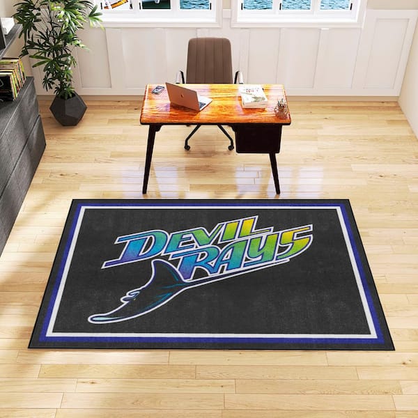 FANMATS Tampa Bay Devil Rays 5ft. x ft. Plush Area Rug Retro Collection  37357 The Home Depot