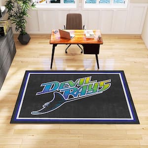 Tampa Bay Devil Rays 5ft. x 8 ft. Plush Area Rug - Retro Collection