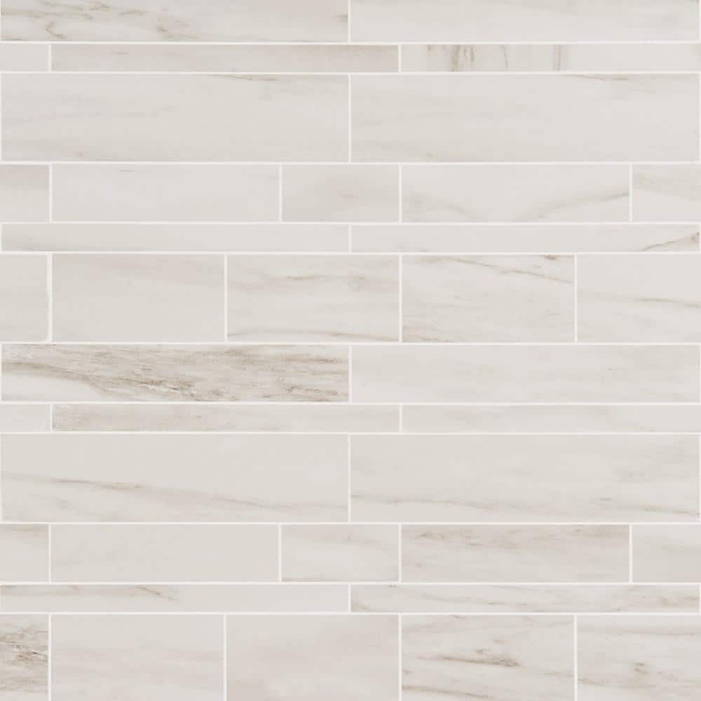 Dolomite Snow Matte Porcelain Marble Look Mosaic Tile