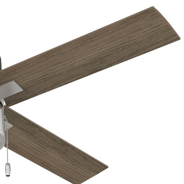 Hunter - Beck 52 in. LED Indoor Brushed Nickel Ceiling Fan with Light Kit