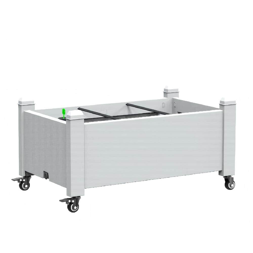 White Resin Rectangular Raised Garden Bed 2 cu.ft Soil Capacity (30 in. L x 17.7 in. W x 17.56 in. H) price history on PriceWatchPro